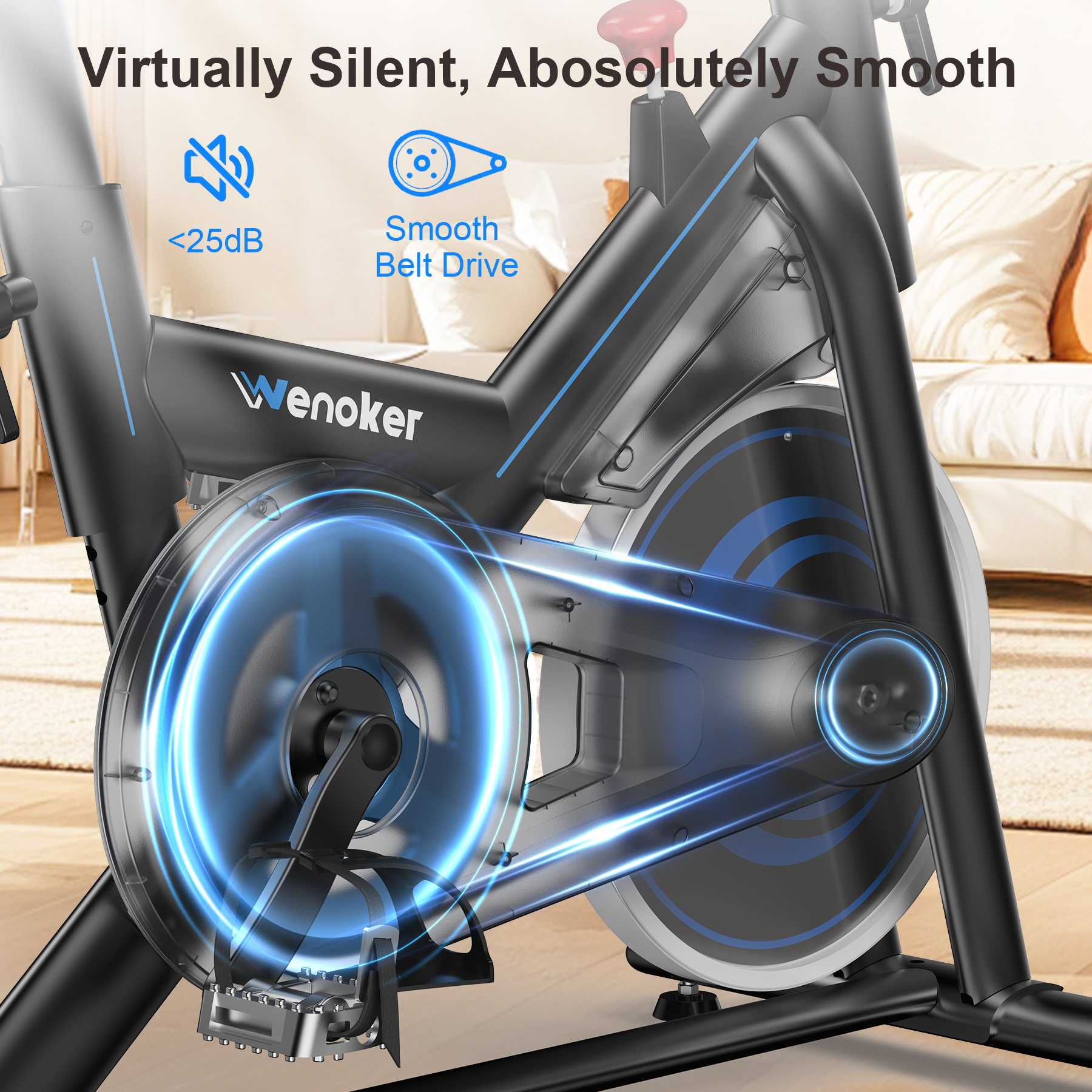 Wenoker JC318 Magnetic Exercise Bike (Blue)
