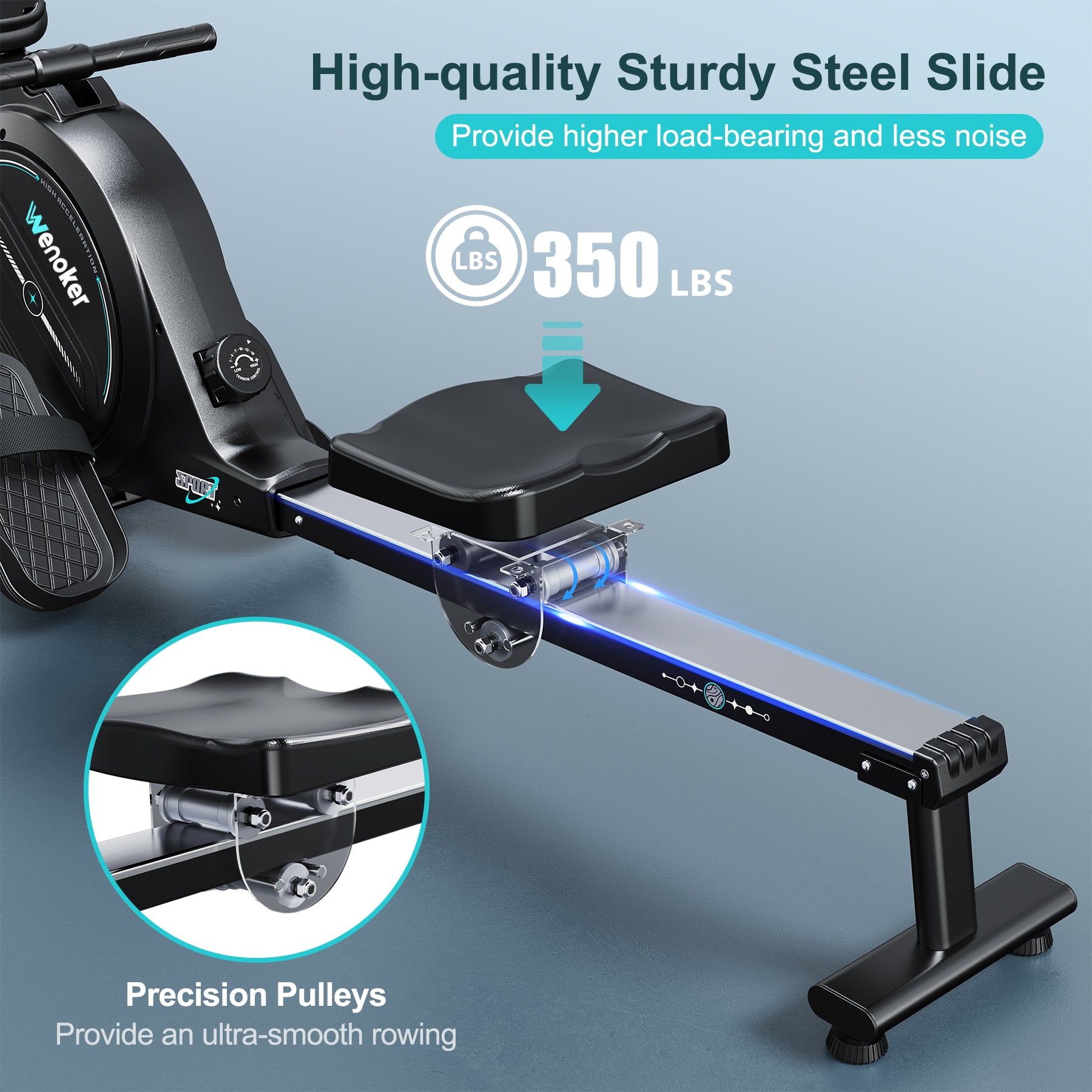 Wenoker Magnetic Rowing Machine H300 (Blue)