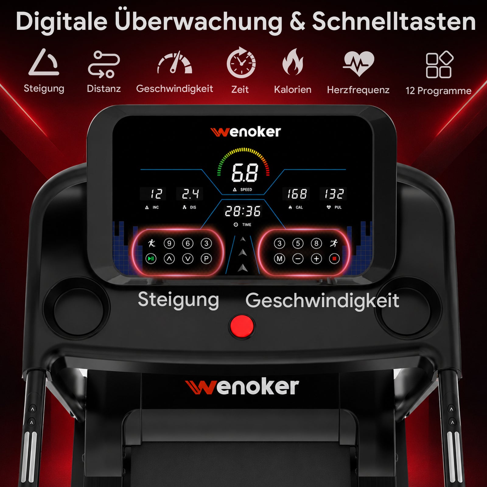 Wenoker X-T420 Folding Treadmill with Automatic Incline