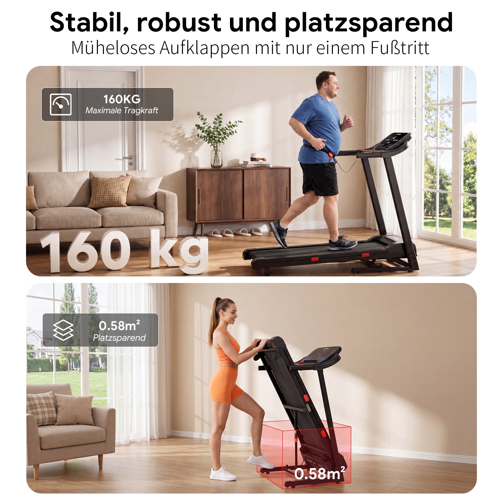 Wenoker X-T420 Folding Treadmill with Automatic Incline