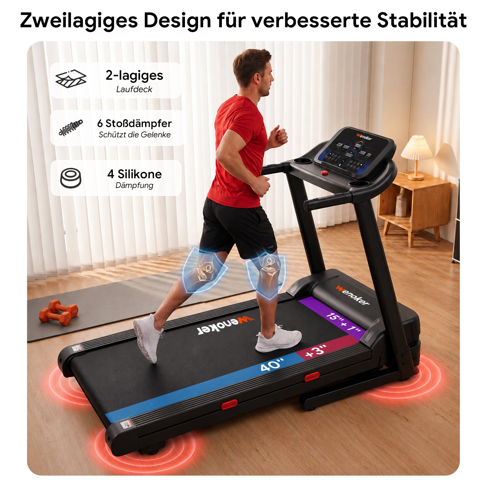 Wenoker X-T420 Folding Treadmill with Automatic Incline